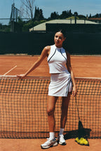 Beyond Court Rally Tank in White / Oxford Navy