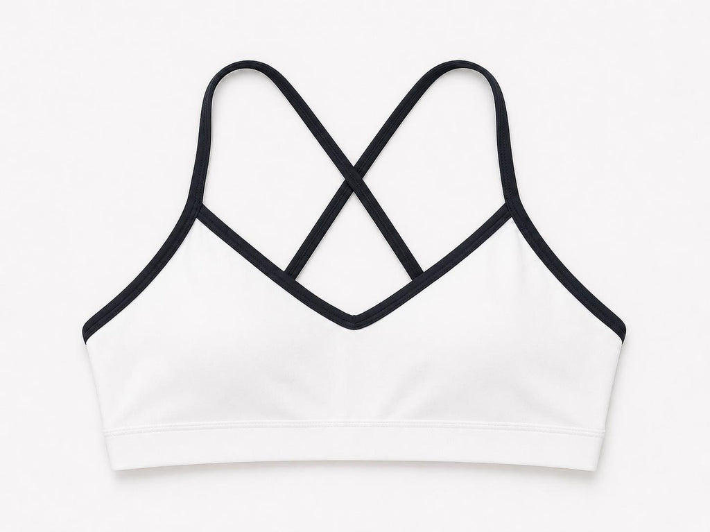 Beyond Court Elle Bra in White / Oxford Navy