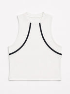 Beyond Court Rally Tank in White / Oxford Navy