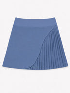 Beyond Court Varsity Pleated Skirt in Heritage Blue