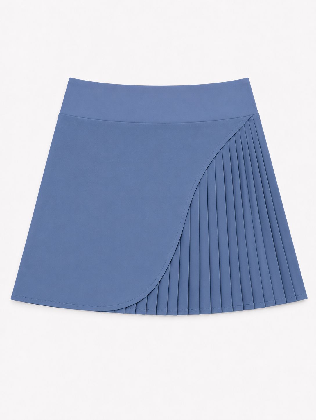 Beyond Court Varsity Pleated Skirt in Heritage Blue
