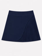 Beyond Court Varsity Pleated Skirt in Oxford Navy