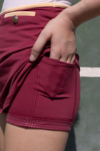 Beyond Court Sloane A-line Dress in Garnet / Powder Petal
