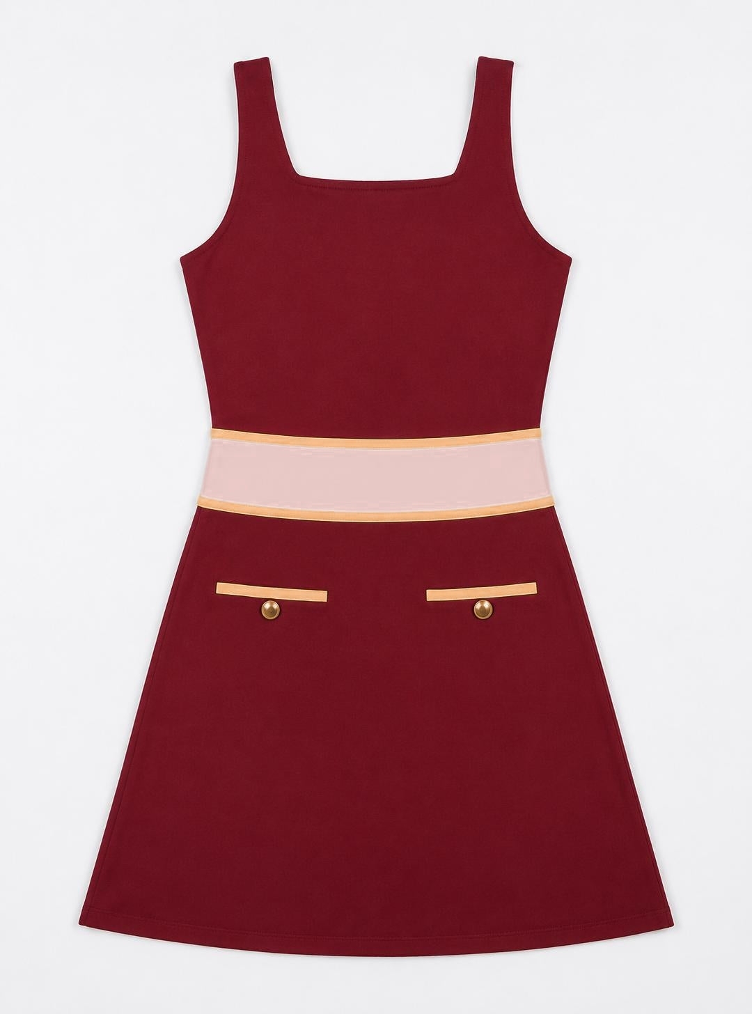 Beyond Court Sloane A-line Dress in Garnet / Powder Petal