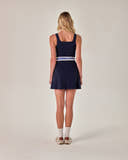 Beyond Court Sloane A-line Dress — full back in Oxford Navy