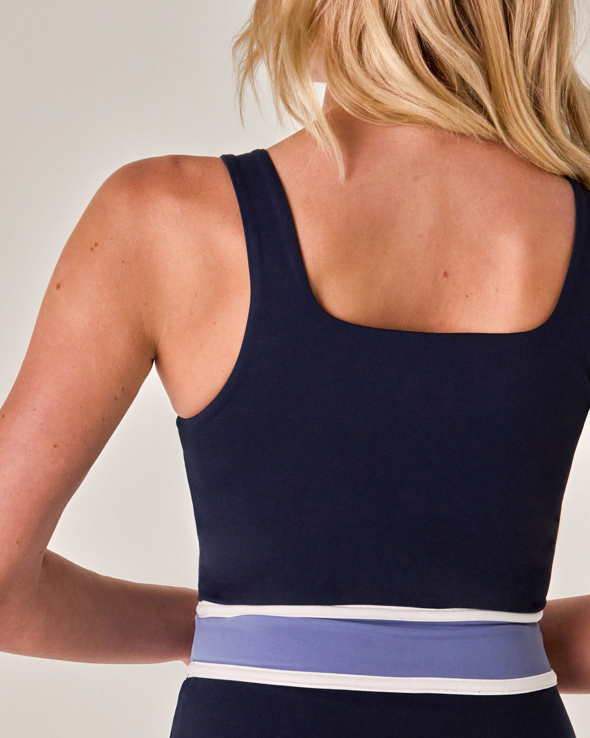 Beyond Court Sloane A-line Dress — crop back in Oxford Navy