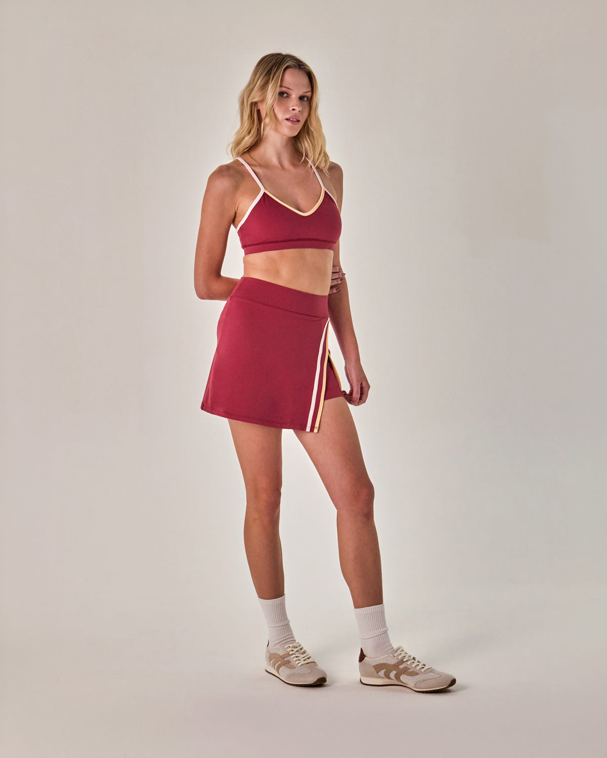 Beyond Court Elle Bra — full three quarter in Garnet