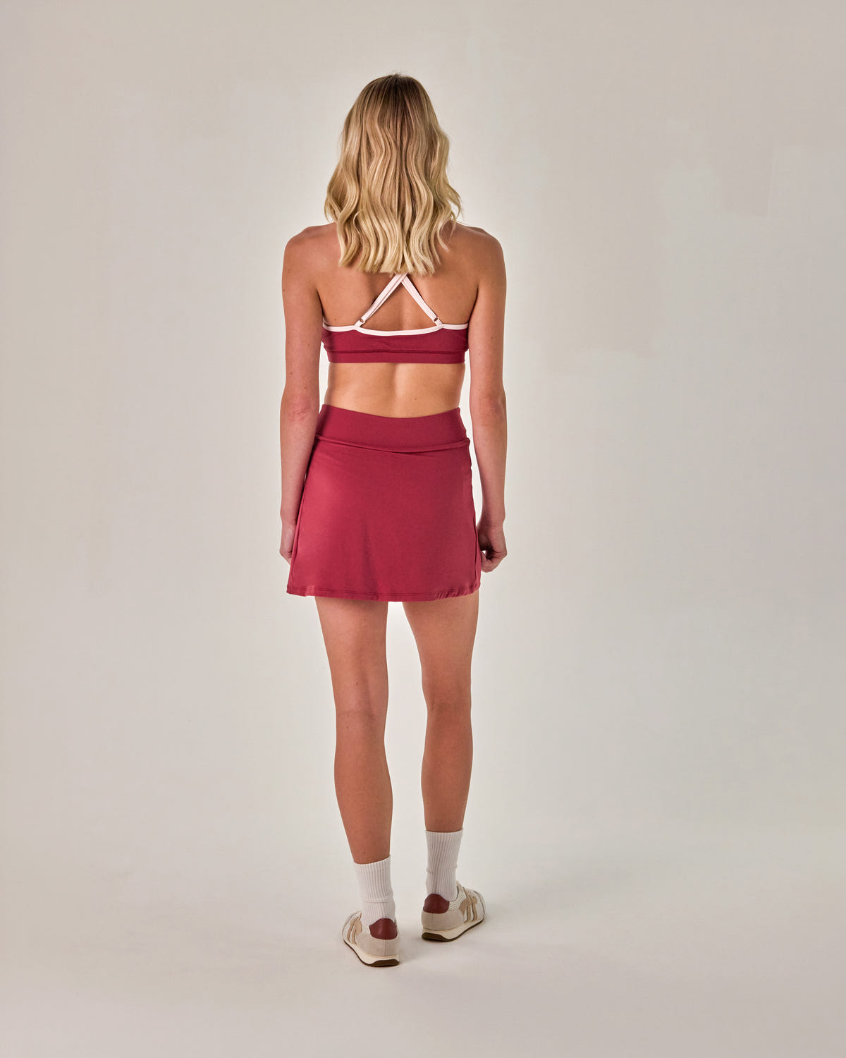 Beyond Court Momentum Skirt — full back in Garnet