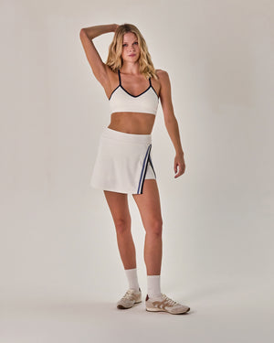 Beyond Court Elle Bra — full front alt in White