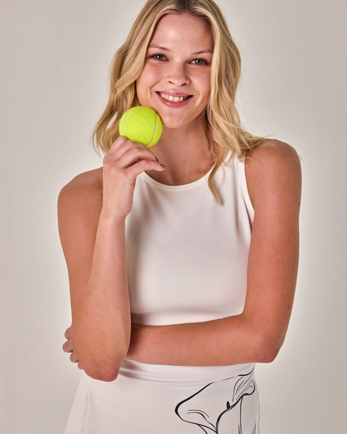Beyond Court Calla Pleated Dress — crop front in White