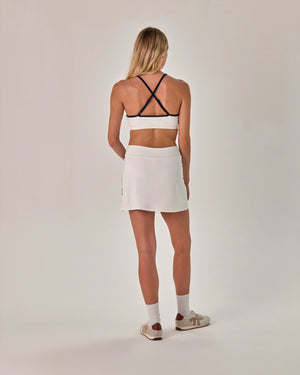 Beyond Court Momentum Skirt — full back in White