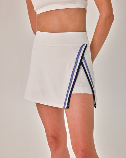Beyond Court Momentum Skirt — crop three quarter in White