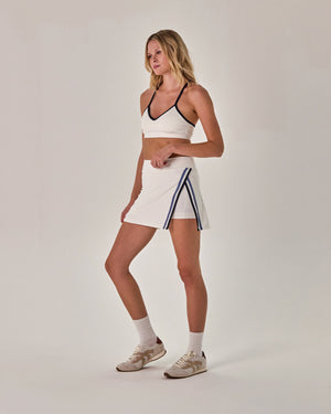 Beyond Court Momentum Skirt — full three quarter in White