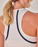 Beyond Court Rally Tank — detail back in White